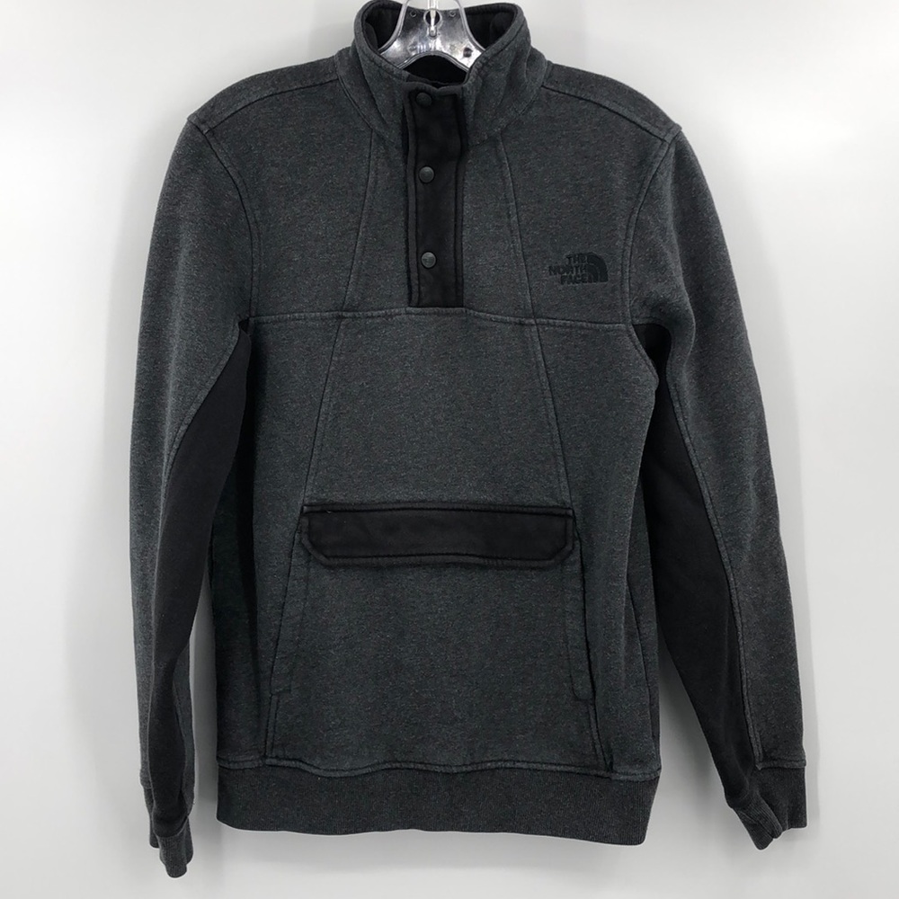The North Face Snap Button Pullover Sweatshirt Gray Men’s Size Small